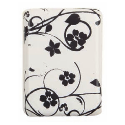 Placa Estampada Flores Chocolate Blanco · 160 unidades · Artipas