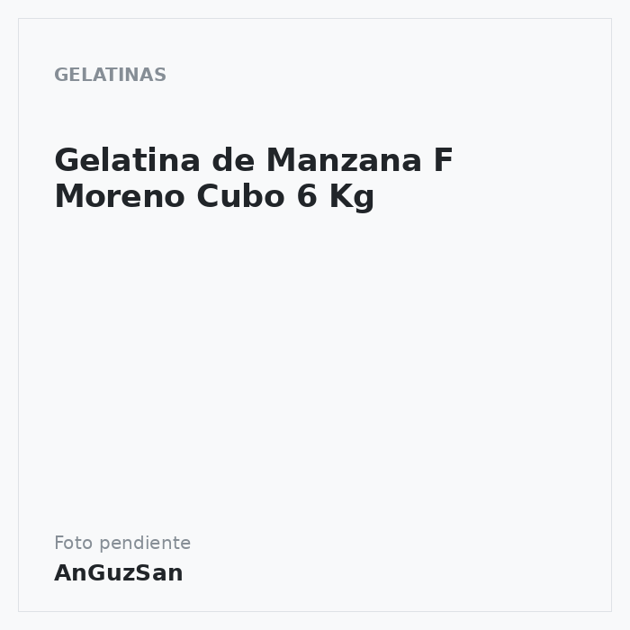 Gelatina de Manzana F Moreno Cubo 6 Kg