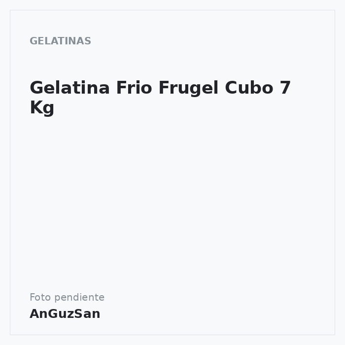Gelatina Frio Frugel Cubo 7 Kg · Arconsa