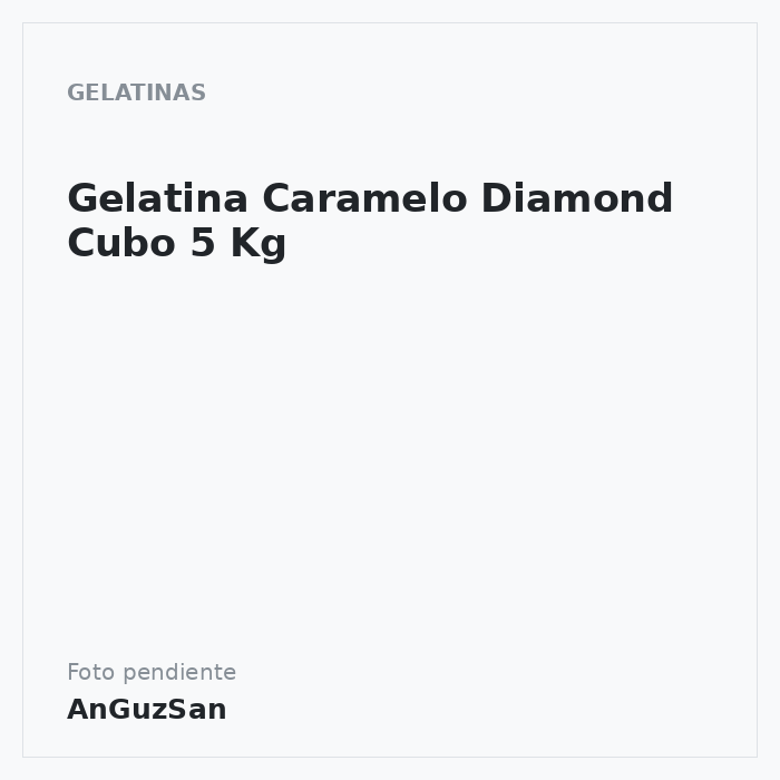 Gelatina Caramelo Diamond Cubo 5 Kg · Bakels