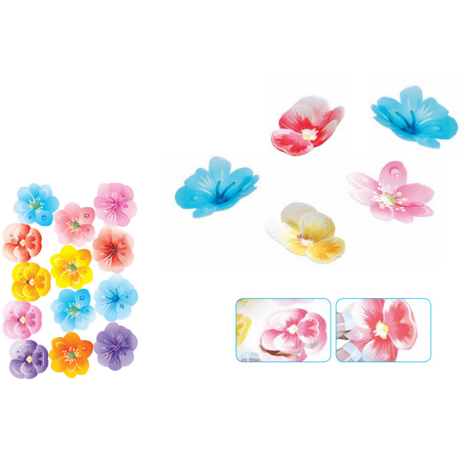 Flores Oblea 3D Surtidas · 130 unidades · Artipas