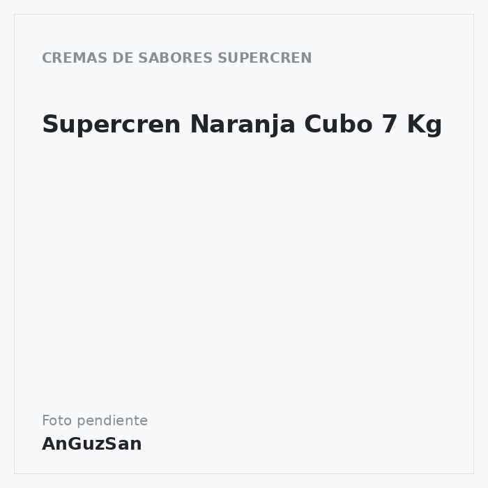 Supercren Naranja Cubo 7 Kg · Arconsa