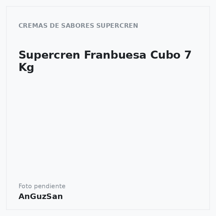 Supercren Franbuesa Cubo 7 Kg · Arconsa
