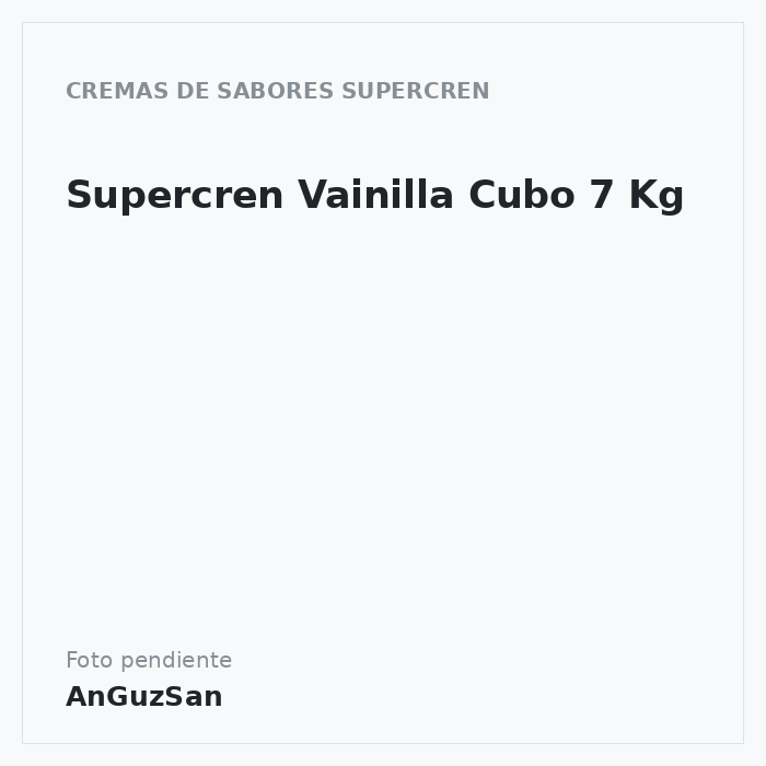 Supercren Vainilla Cubo 7 Kg · Arconsa