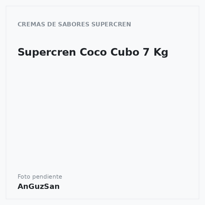 Supercren Coco Cubo 7 Kg · Arconsa