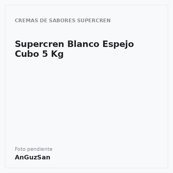 Supercren Blanco Espejo Cubo 5 Kg · Arconsa