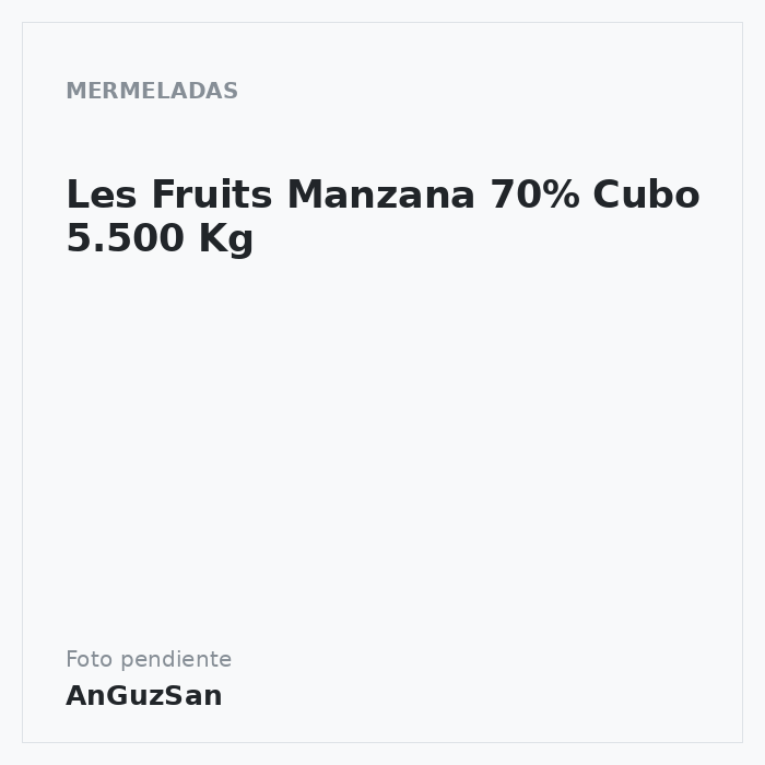Les Fruits Manzana 70% Cubo 5.500 Kg · Bakels