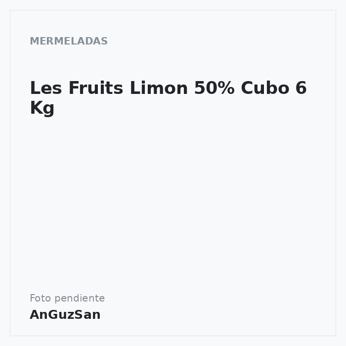Les Fruits Limon 50% Cubo 6 Kg · Bakels