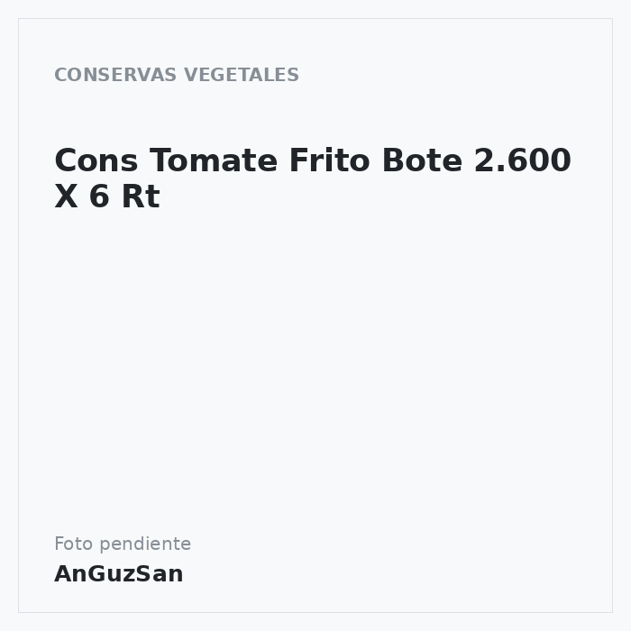 Cons Tomate Frito Bote 2.600 X 6 Rt · 6 unidades · Gallina Blanca