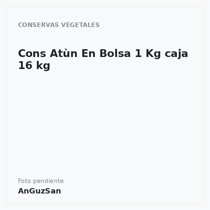 Cons Atùn En Bolsa 1 Kg caja 16 kg · Alika