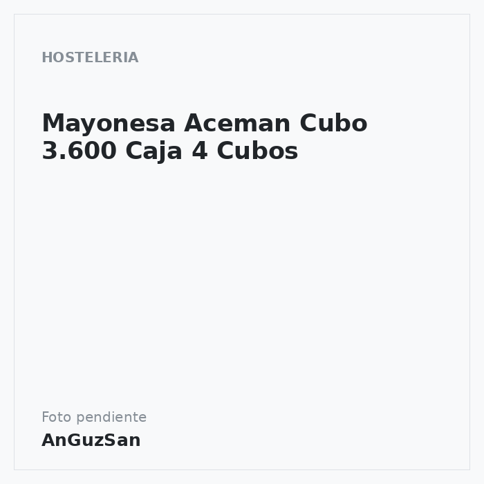 Mayonesa Aceman Cubo 3.600 Caja 4 Cubos · 4 unidades