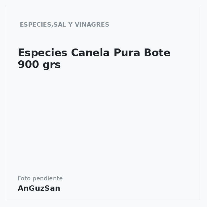 Especies Canela Pura  Bote 900 grs · Aceman