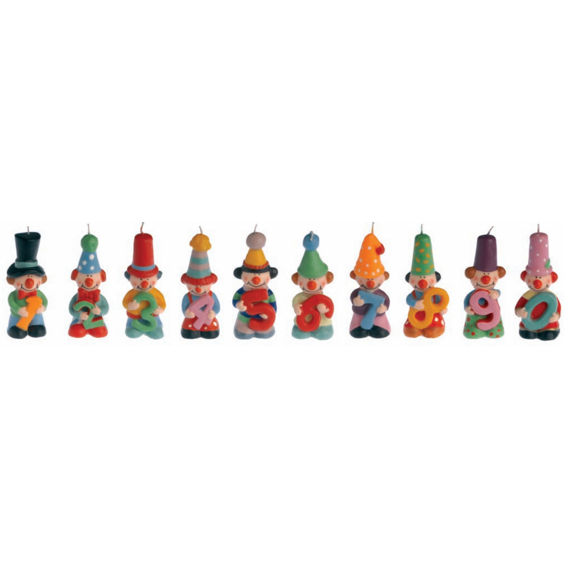 Velas Payaso Numero · 12 unidades · Artipas