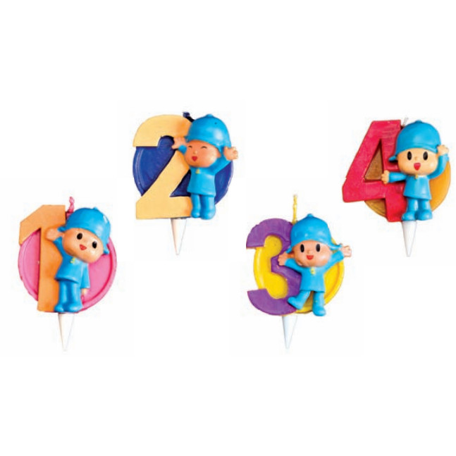 Velas Pocoyo 6 Cm · 6 unidades · Artipas