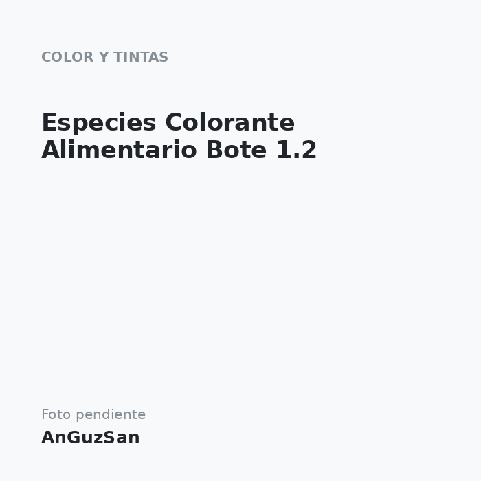 Especies Colorante Alimentario Bote 1.2 · Aceman