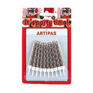 Vela Rizadas Plata + Portavelas · Artipas