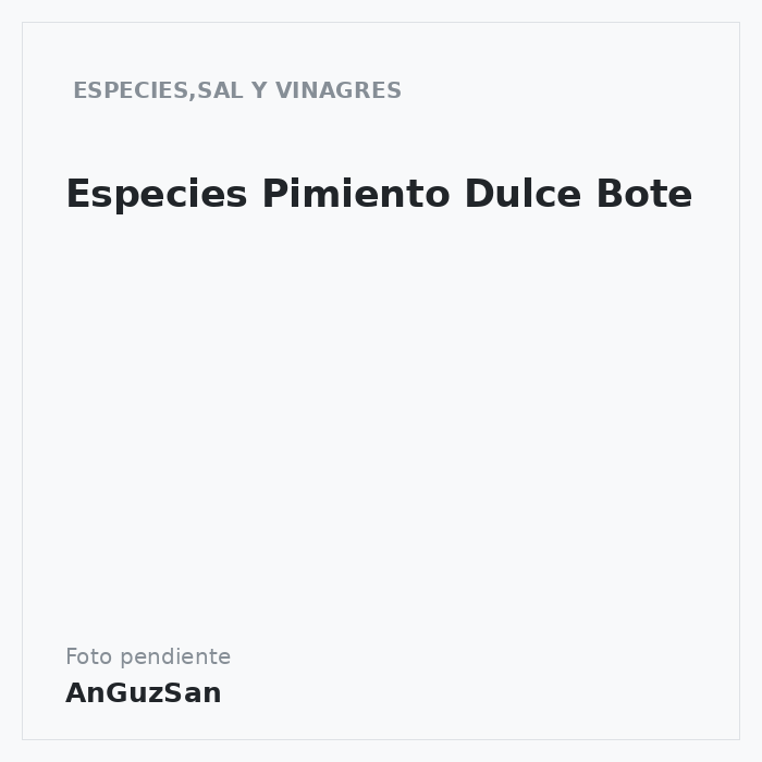 Especies Pimiento Dulce Bote · Aceman