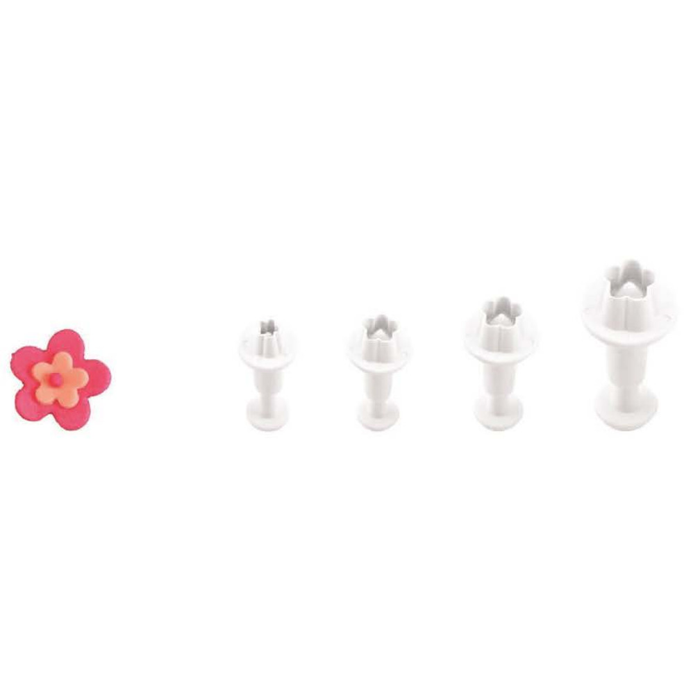 Set 4  Cortantes Flor 5 Pétalos · Artipas