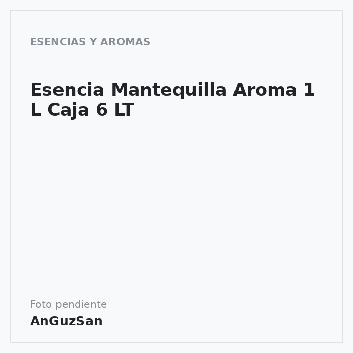 Esencia Mantequilla Aroma 1 L Caja 6 LT · IGH
