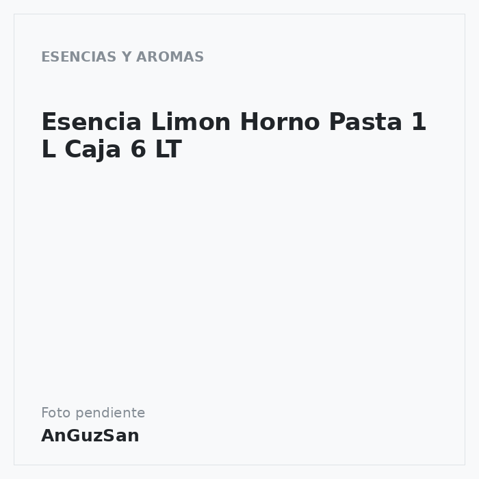 Esencia Limon Horno Pasta 1 L Caja 6 LT · IGH