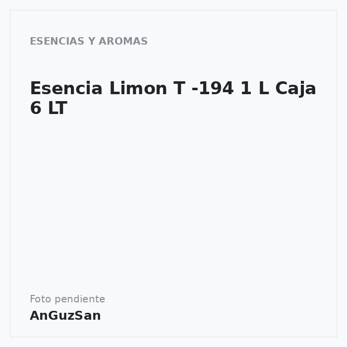 Esencia Limon T -194 1 L Caja 6 LT · IGH