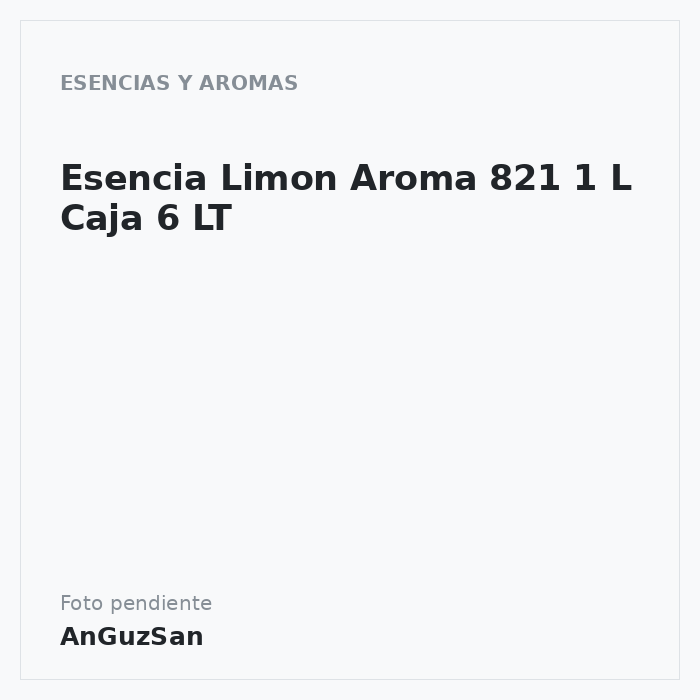 Esencia Limon Aroma 821 1 L Caja 6 LT · IGH