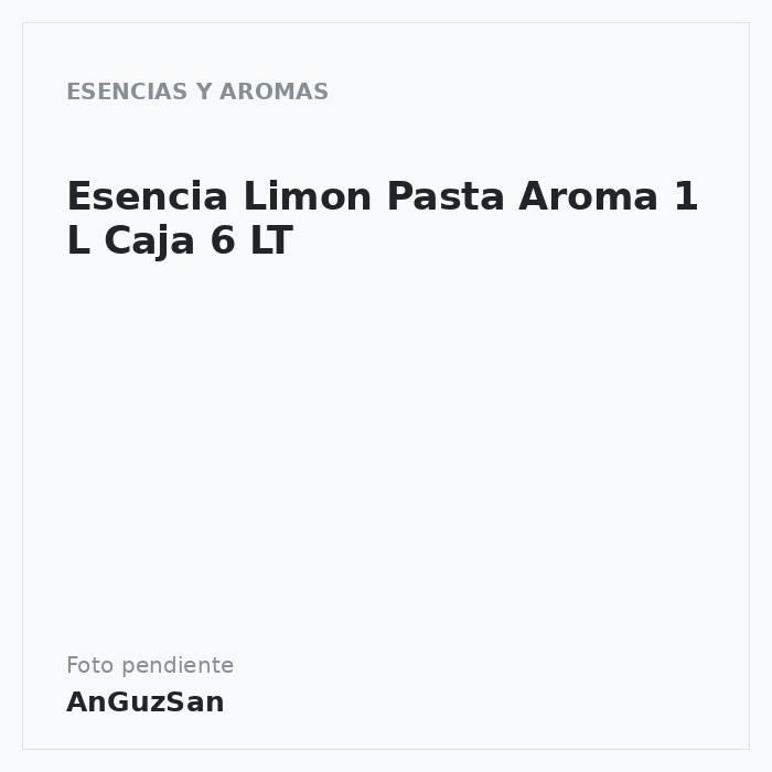 Esencia Limon Pasta Aroma 1 L Caja 6 LT · Arconsa