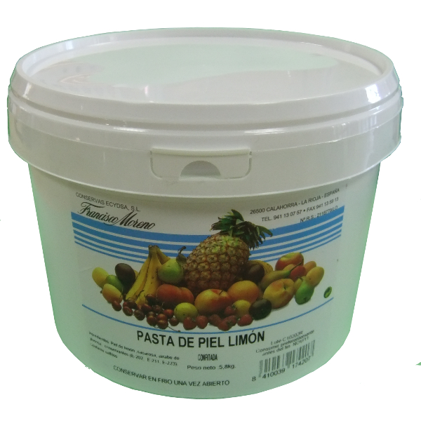 Esencia Limon Ralladura Pasta Cubo 5,8 Kg Caja 4 uds · 6 unidades · F Moreno