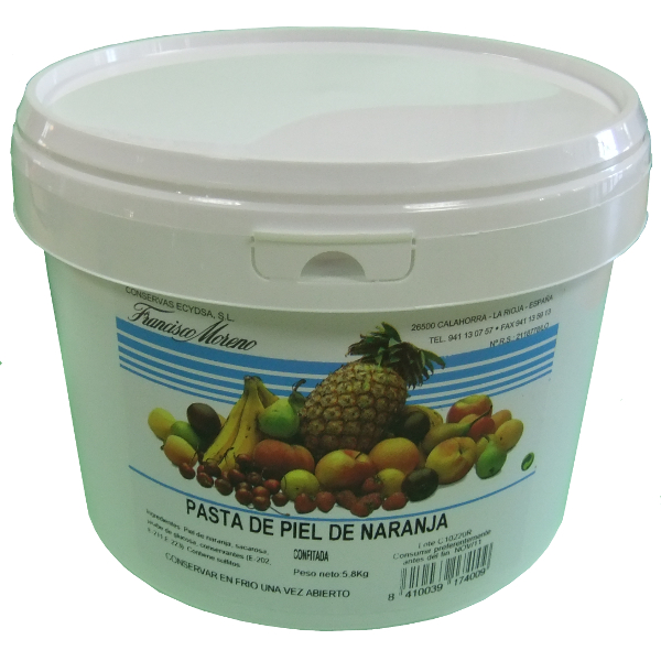 Esencia Naranja Ralladura Pasta Cubo 5,8Kg Caja 4 uds · 5 unidades · F Moreno