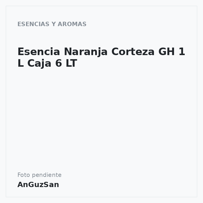 Esencia Naranja Corteza GH 1 L Caja 6 LT · IGH