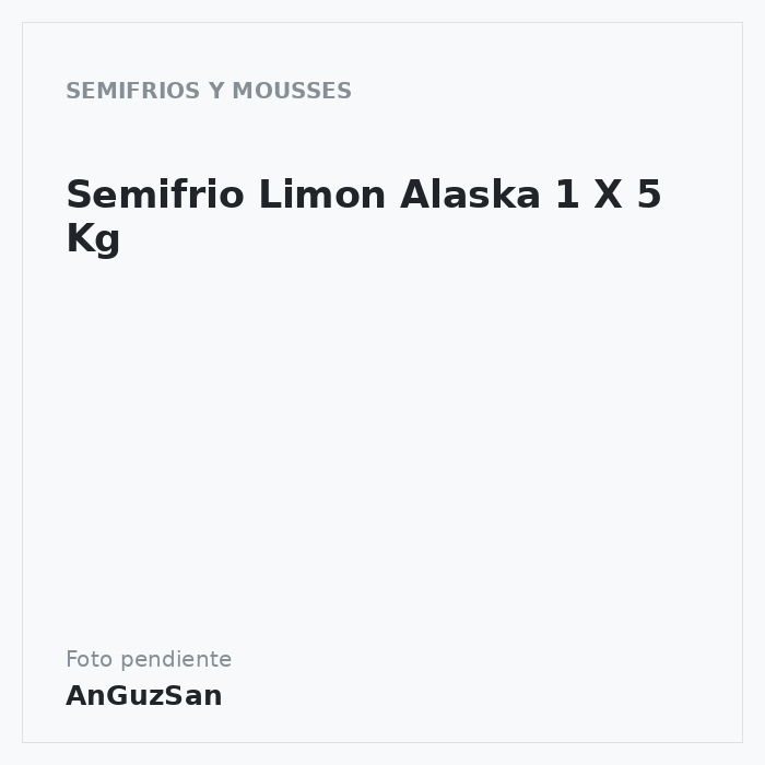 Semifrio Limon Alaska 1 X 5 Kg · 5 unidades · Braum