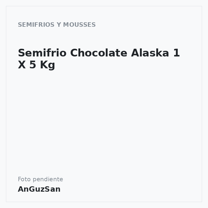 Semifrio Chocolate Alaska 1 X 5 Kg · 5 unidades · Braum