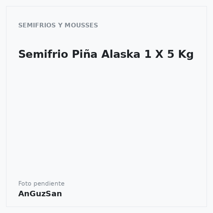 Semifrio Piña  Alaska 1 X 5 Kg · 5 unidades · Braum