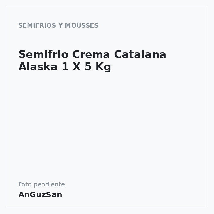 Semifrio Crema Catalana  Alaska 1 X 5 Kg · 5 unidades · Braum