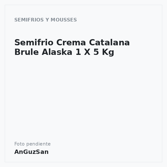 Semifrio Crema Catalana Brule  Alaska 1 X 5 Kg · 5 unidades · Braum