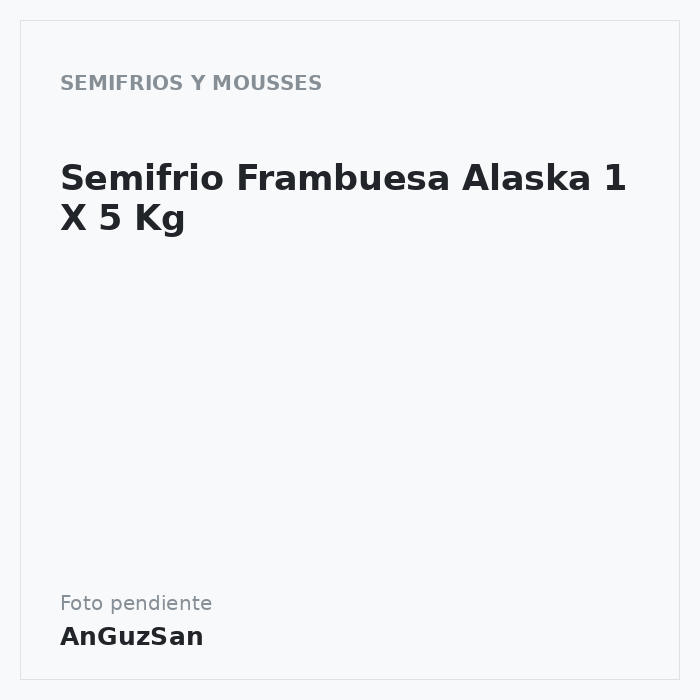 Semifrio Frambuesa Alaska 1 X 5 Kg · 5 unidades · Braum