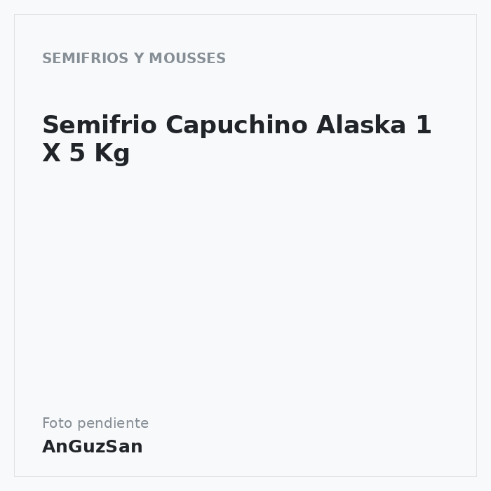 Semifrio Capuchino Alaska 1 X 5 Kg · 5 unidades · Braum