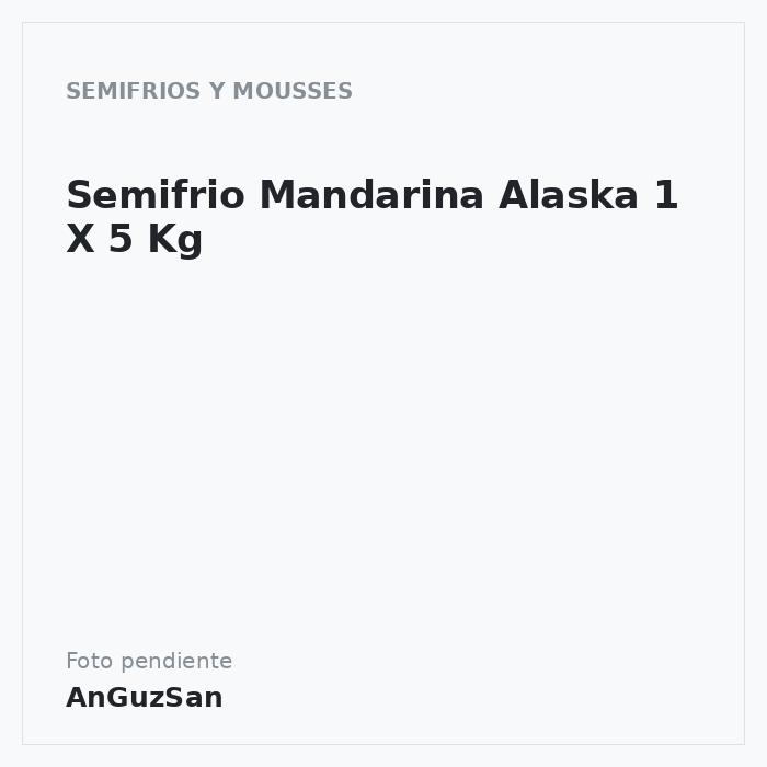 Semifrio Mandarina  Alaska 1 X 5 Kg · 5 unidades · Braum
