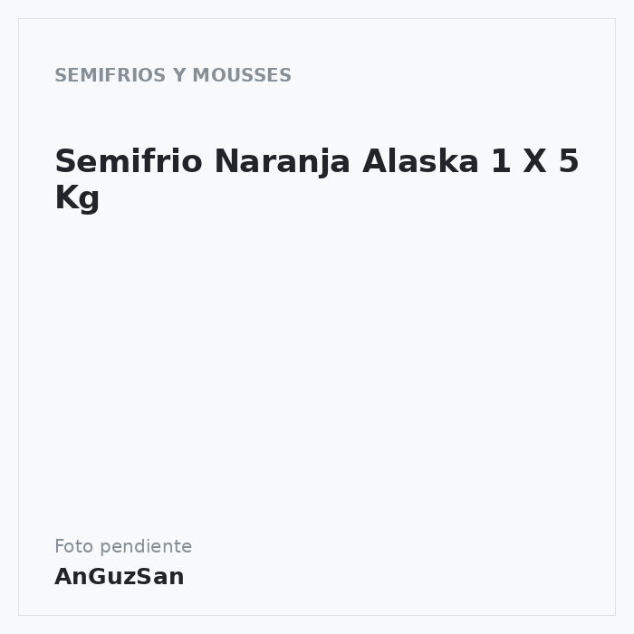 Semifrio Naranja  Alaska 1 X 5 Kg · 5 unidades · Braum