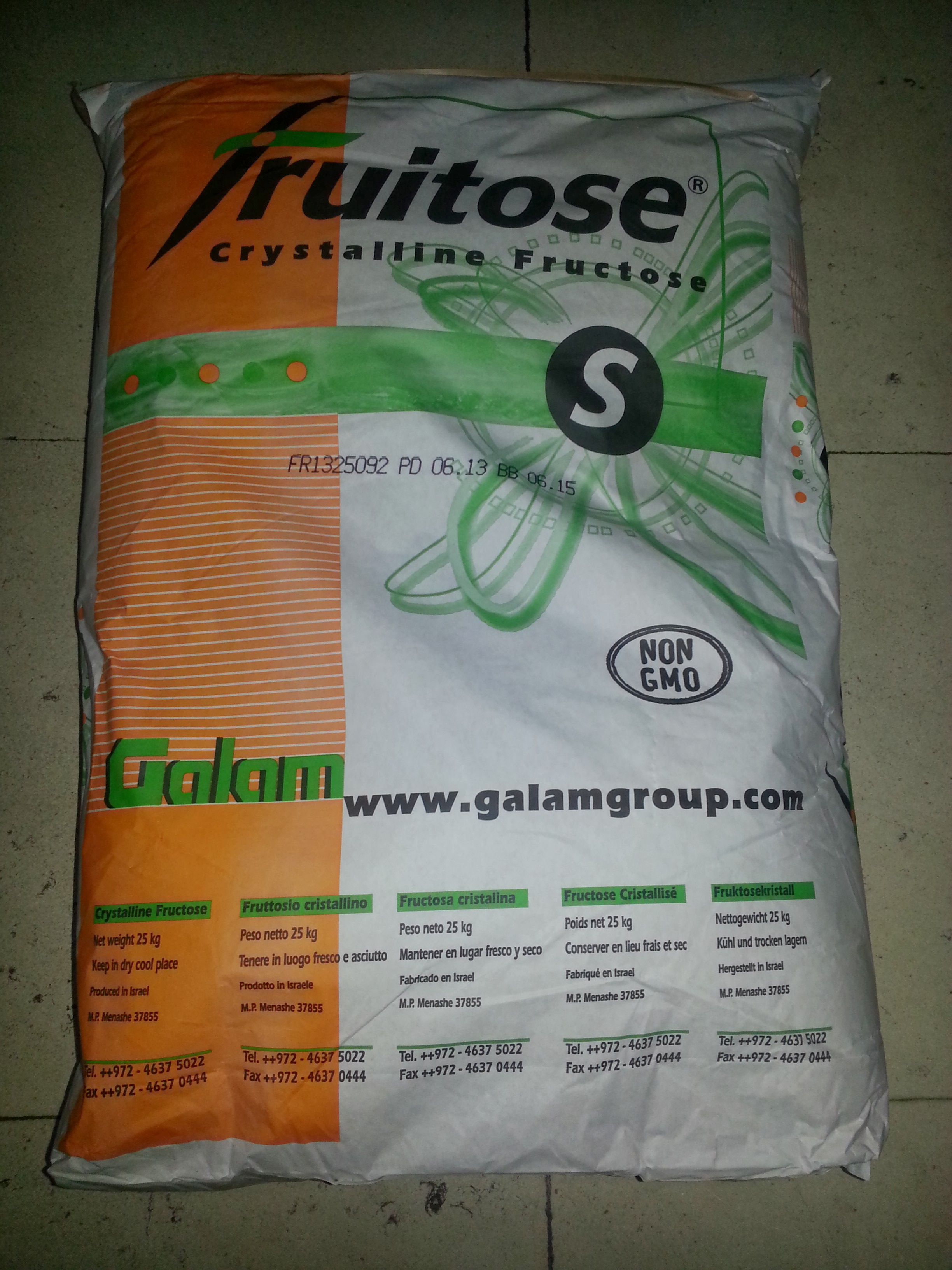 Azucar Frustosa Saco 25 Kg · 25 unidades