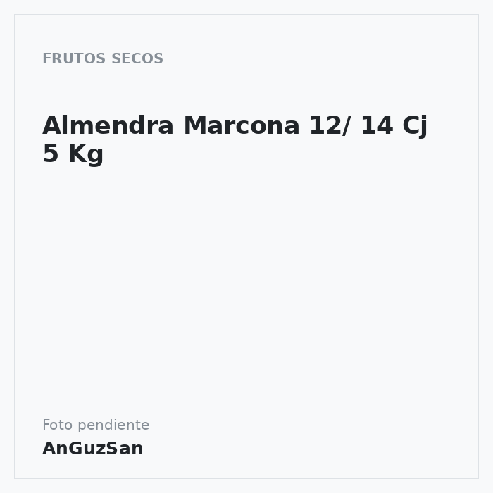 Almendra Marcona 12/ 14 Cj 5 Kg · 5 unidades · Oro del Mediterraneo