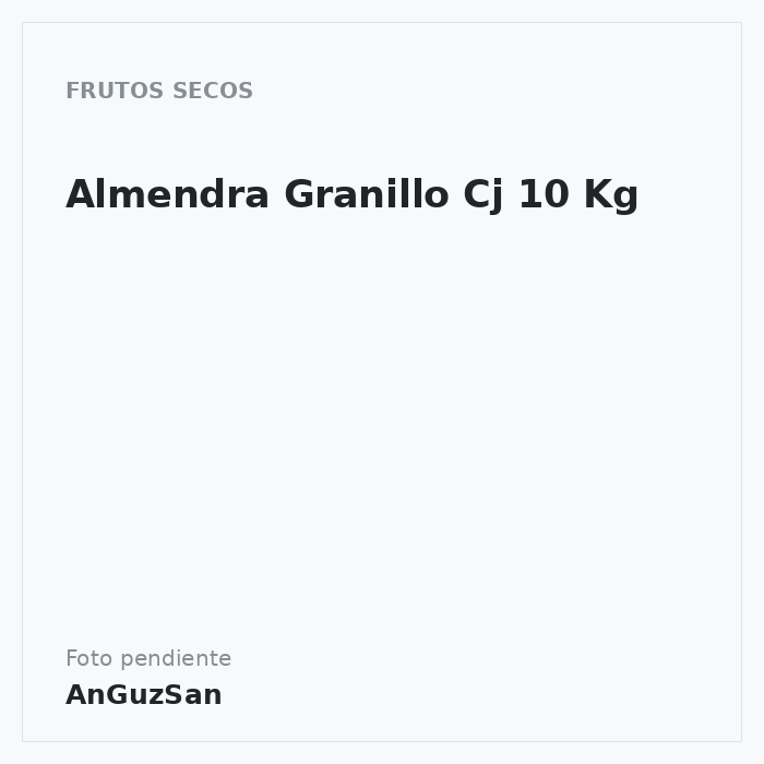 Almendra Granillo Cj 10 Kg · 10 unidades · La piedra