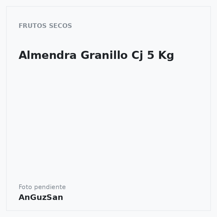 Almendra Granillo Cj 5 Kg · 5 unidades · Oro del Mediterraneo