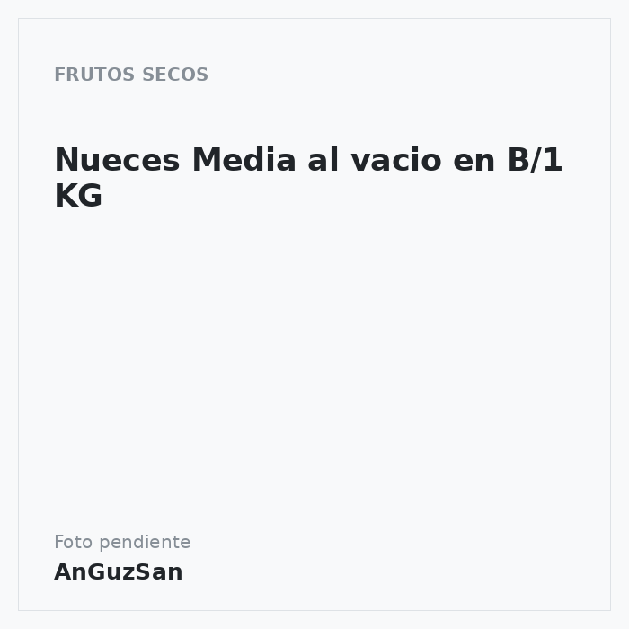 Nueces Media al vacio en B/1 KG · Oro del Mediterraneo