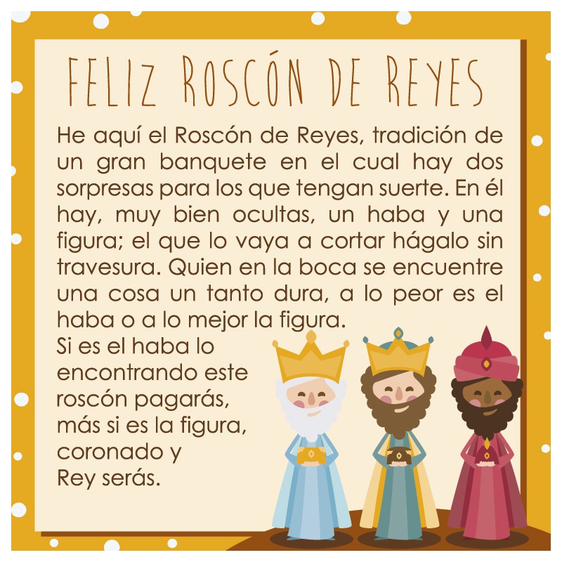 Tarjeta Roscón Castellano new · 100 unidades · Dekora