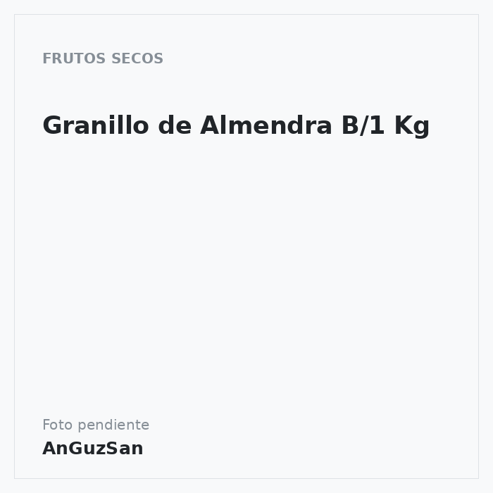Granillo de Almendra B/1 Kg · La piedra
