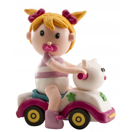 Niña Bautizo Carricoche 8 cm Clay · 6 unidades · Dekora