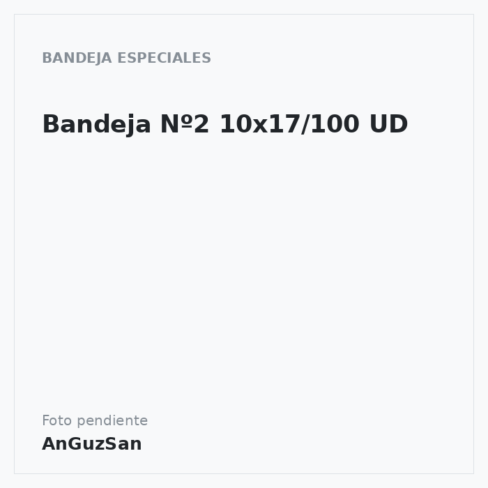 Bandeja Nº2 10x17/100 UD · Vifra