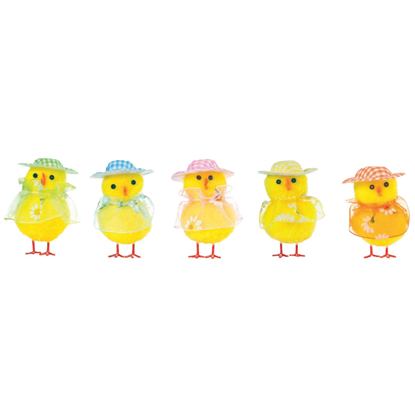 Gallina vestido y sombrero 6 cm · 15 unidades · Artipas