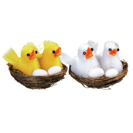 Nido pollitos con huevos 5 cm · 12 unidades · Artipas